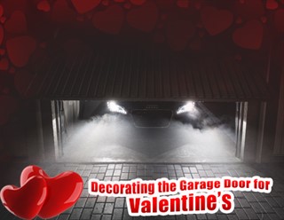 Decorating the Garage Door for Valentine’s
